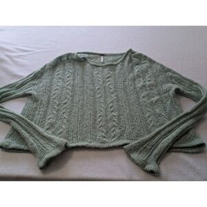Free People Angel Soft Pullover Sweater Mint Fresh Combo Size Small Alpaca Blend